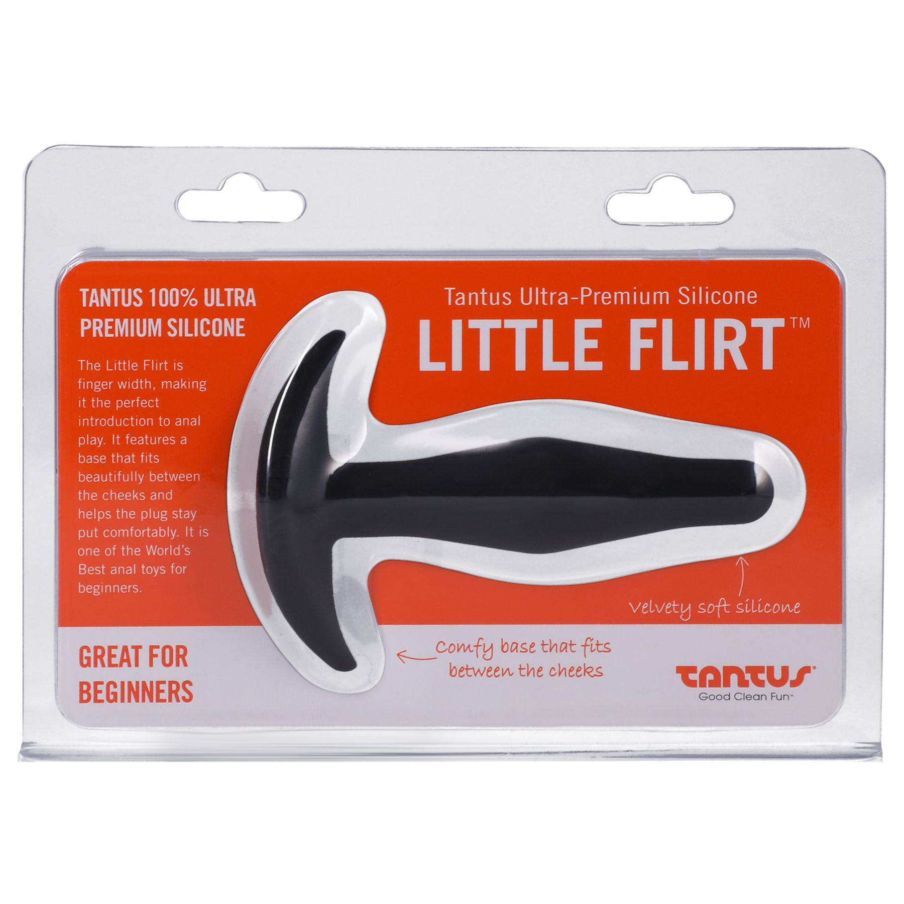 Tantus Silicone Little Flirt Butt Plug Black