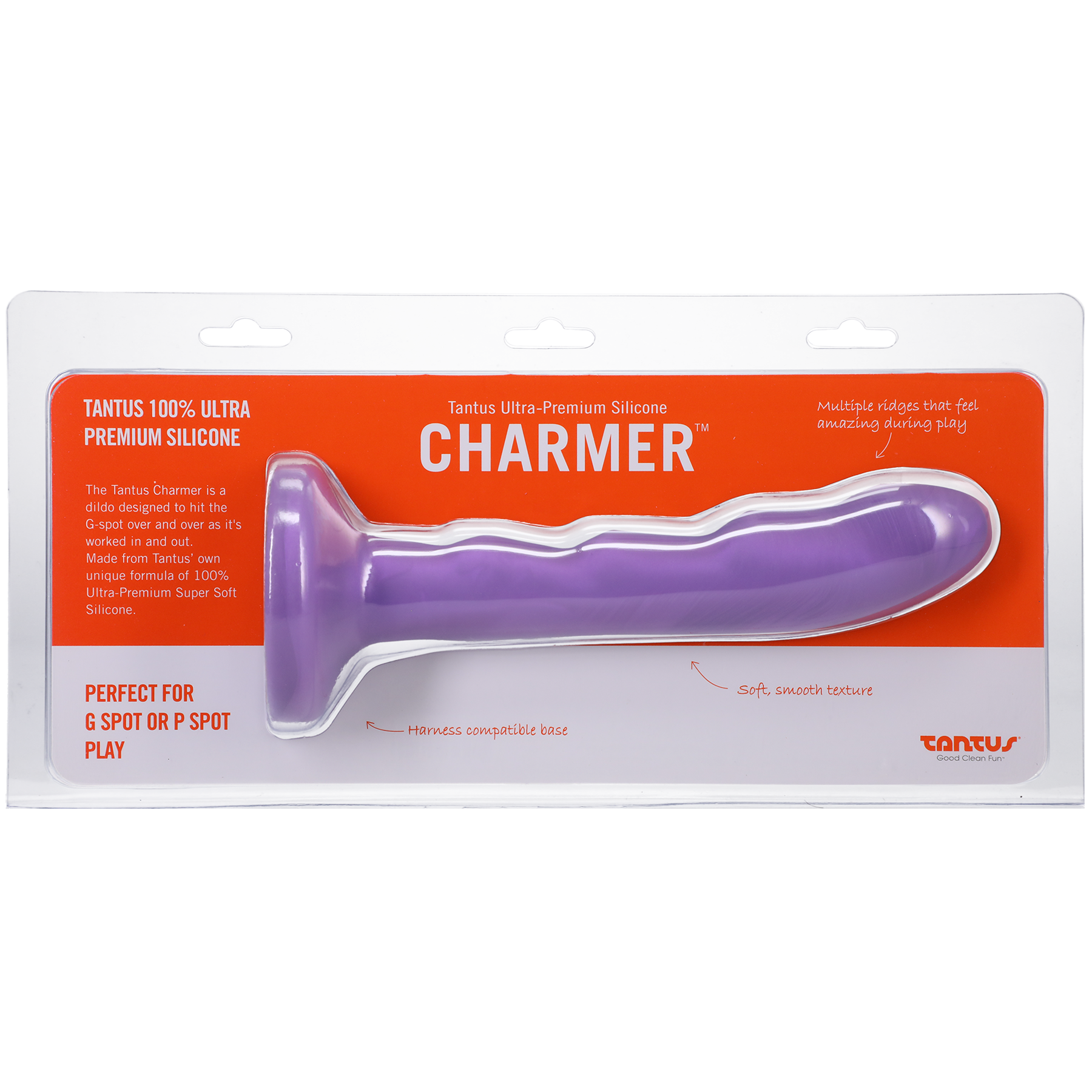 Tantus Silicone Charmer Curved G-Spot Dildo Lavender