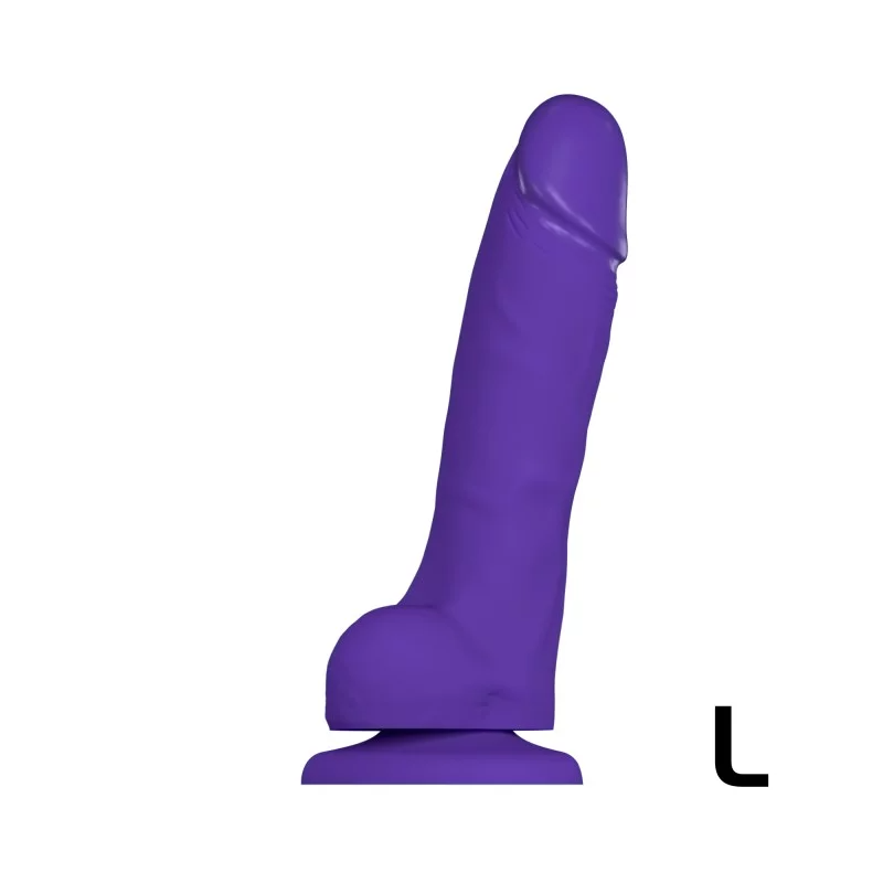 SOFT REALISTIC DILDO PURPLE - L