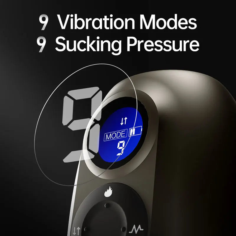 ATOM – Electric Sucking & Vibration Masturbator with Realistic Texture and Automatic Heating - SizzleFox