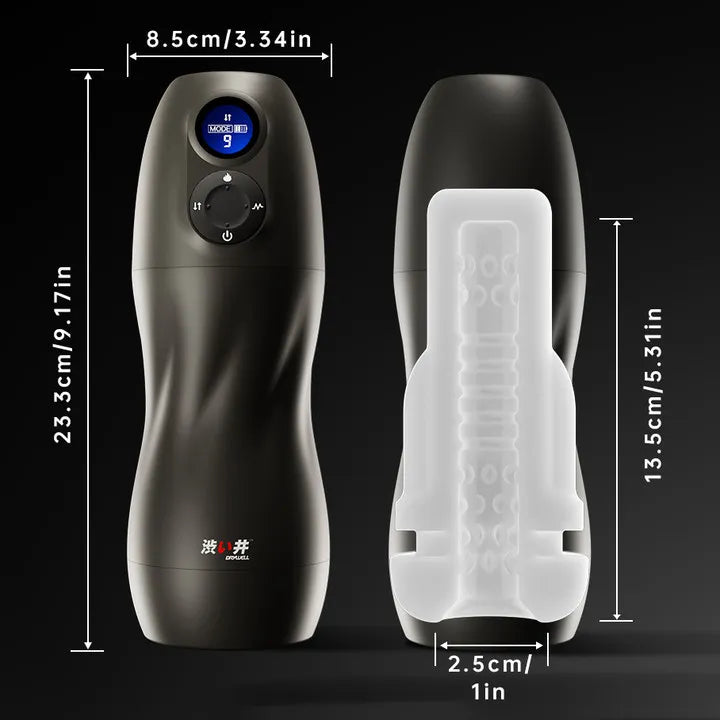 ATOM – Electric Sucking & Vibration Masturbator with Realistic Texture and Automatic Heating - SizzleFox