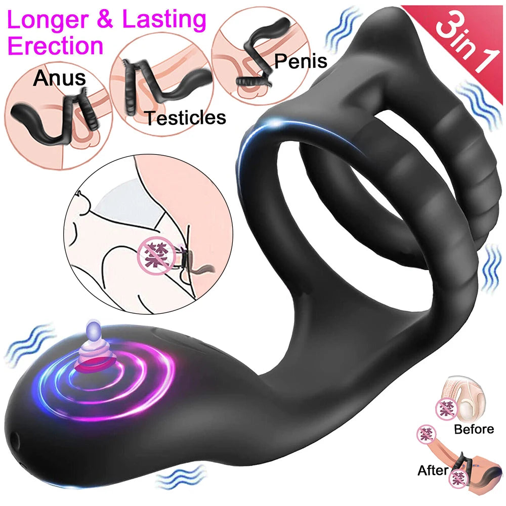 DuoPulse – Vibrating Silicone Penis Ring with 10 Intense Vibration Modes - SizzleFox