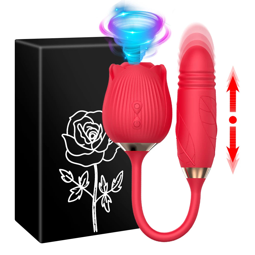 BloomGasm – 3-in-1 Vibrator with Licking, Thrusting & Vibrating Functions for Ultimate Pleasure - SizzleFox