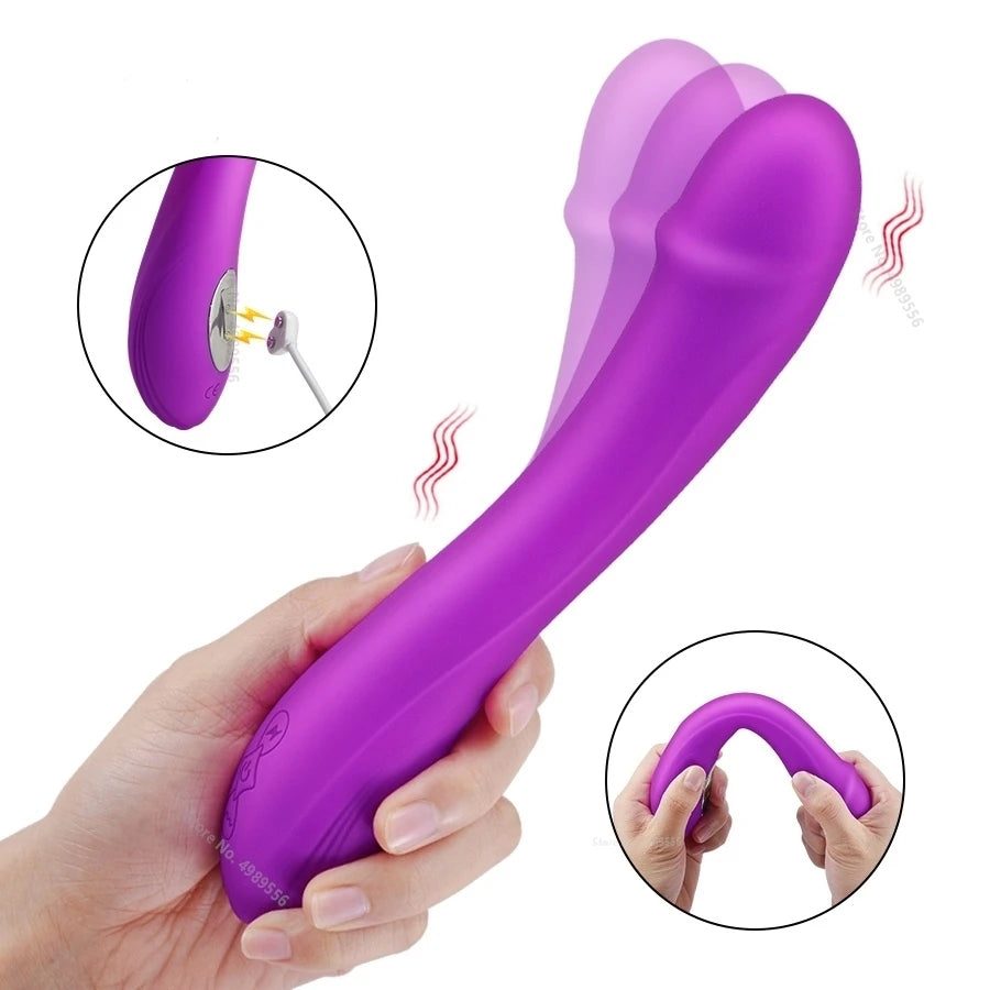 Dildo with Vibrator – Intense Pleasure Toy for Clitoral and G-Spot Stimulation - SizzleFox