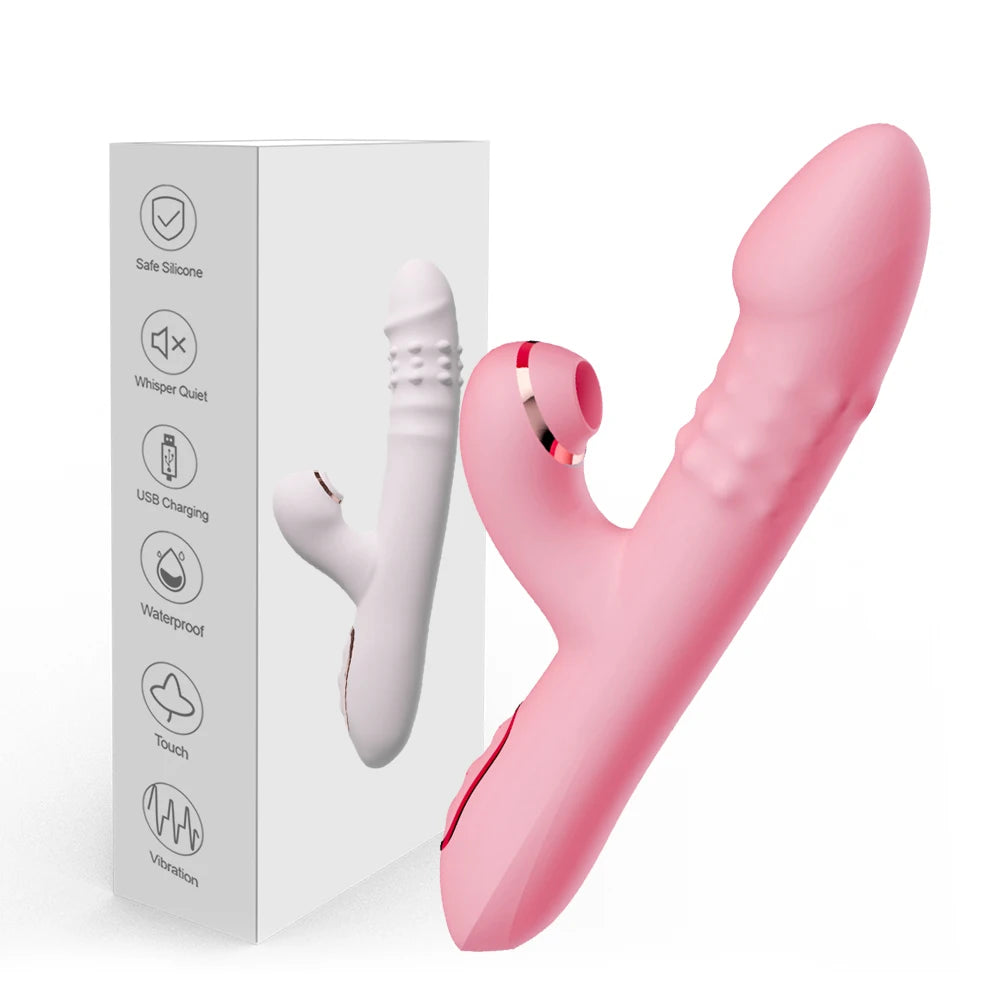 Intense Pleasure Vibrator - Thrusting, Clit-Licking, and G-Spot Spinning - SizzleFox