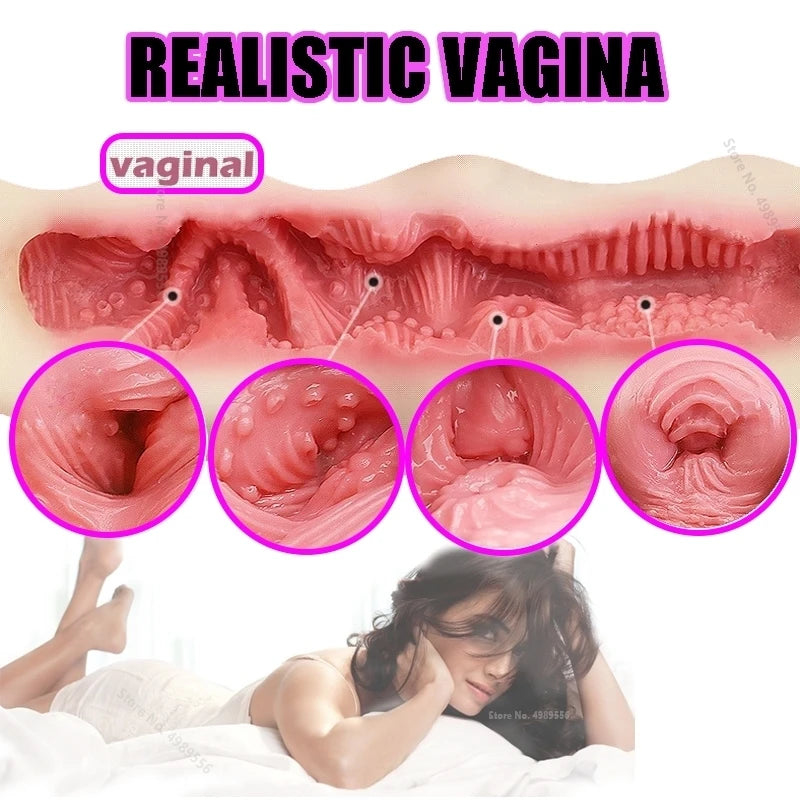 Silicone Pocket Pussy – Realistic Rubber Vagina Masturbator for Intense Pleasure - SizzleFox