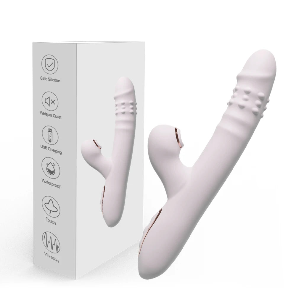 Intense Pleasure Vibrator - Thrusting, Clit-Licking, and G-Spot Spinning - SizzleFox