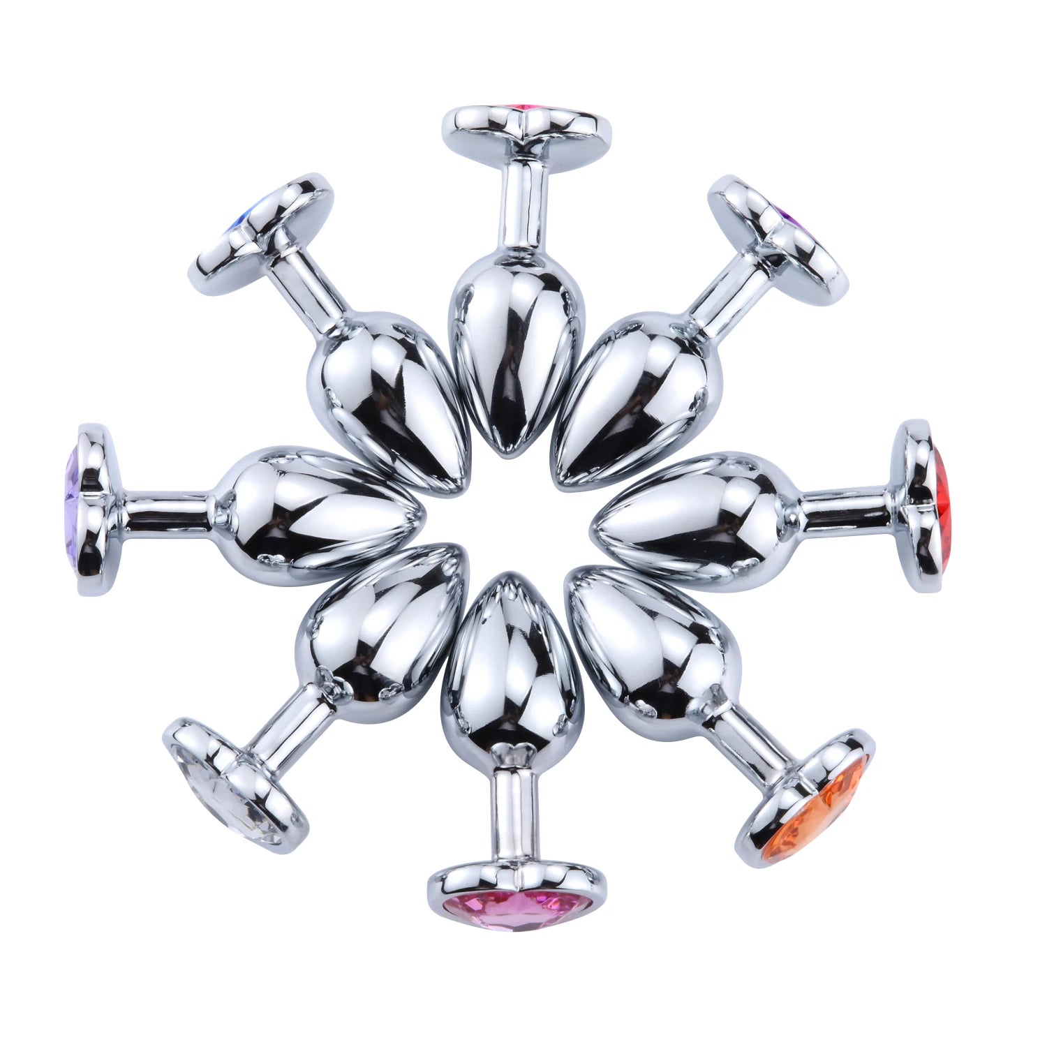 HeartGem Stainless Steel Anal Plug Set - SizzleFox