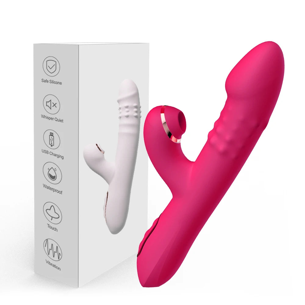 Intense Pleasure Vibrator - Thrusting, Clit-Licking, and G-Spot Spinning - SizzleFox