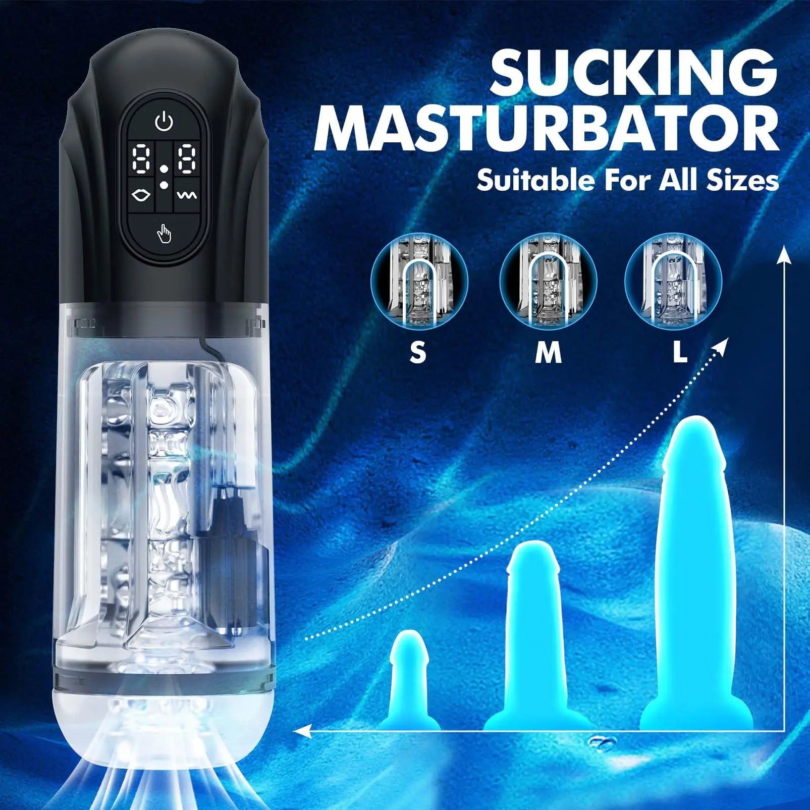 Automatic Sucking Male Masturbator – Hands-Free Blowjob Stroker with 3D Textured Vagina - SizzleFox