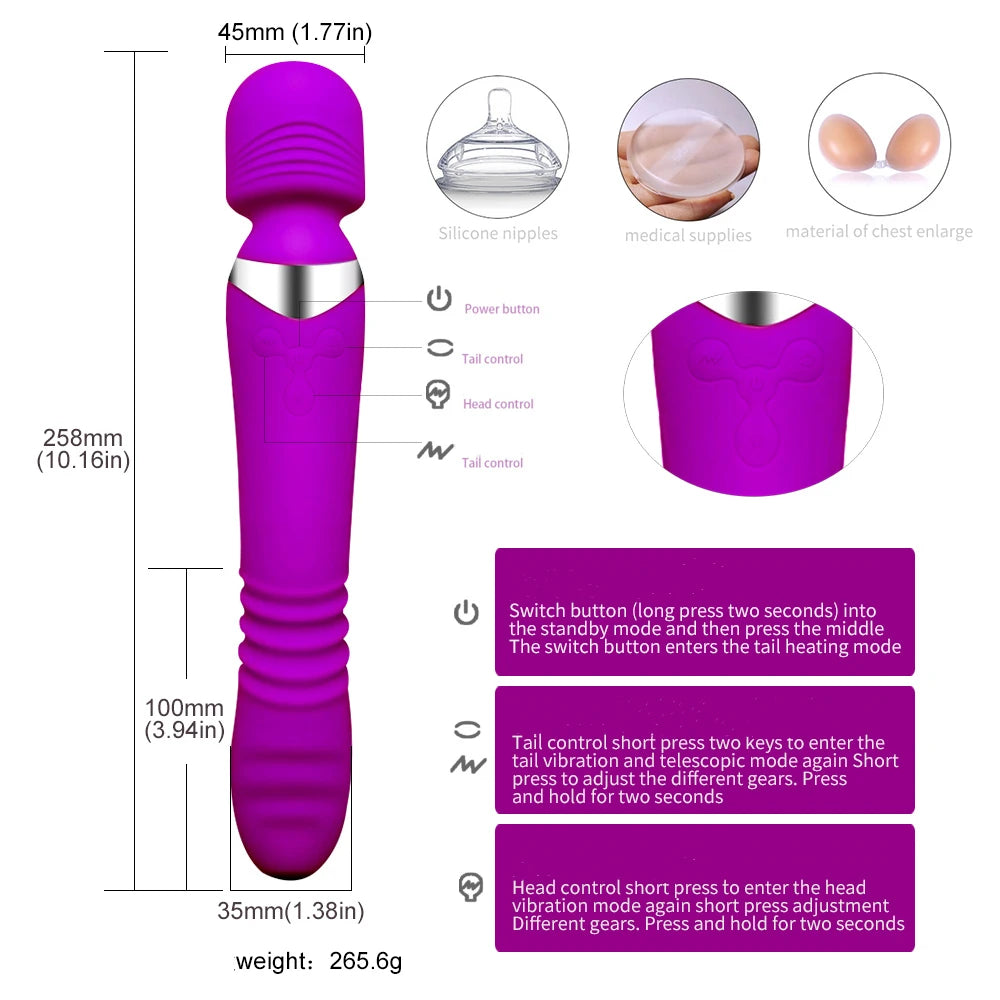 FlexiPulse – Dual-Sided Wand & Vibrator for Powerful Clitoral and Internal Stimulation - SizzleFox