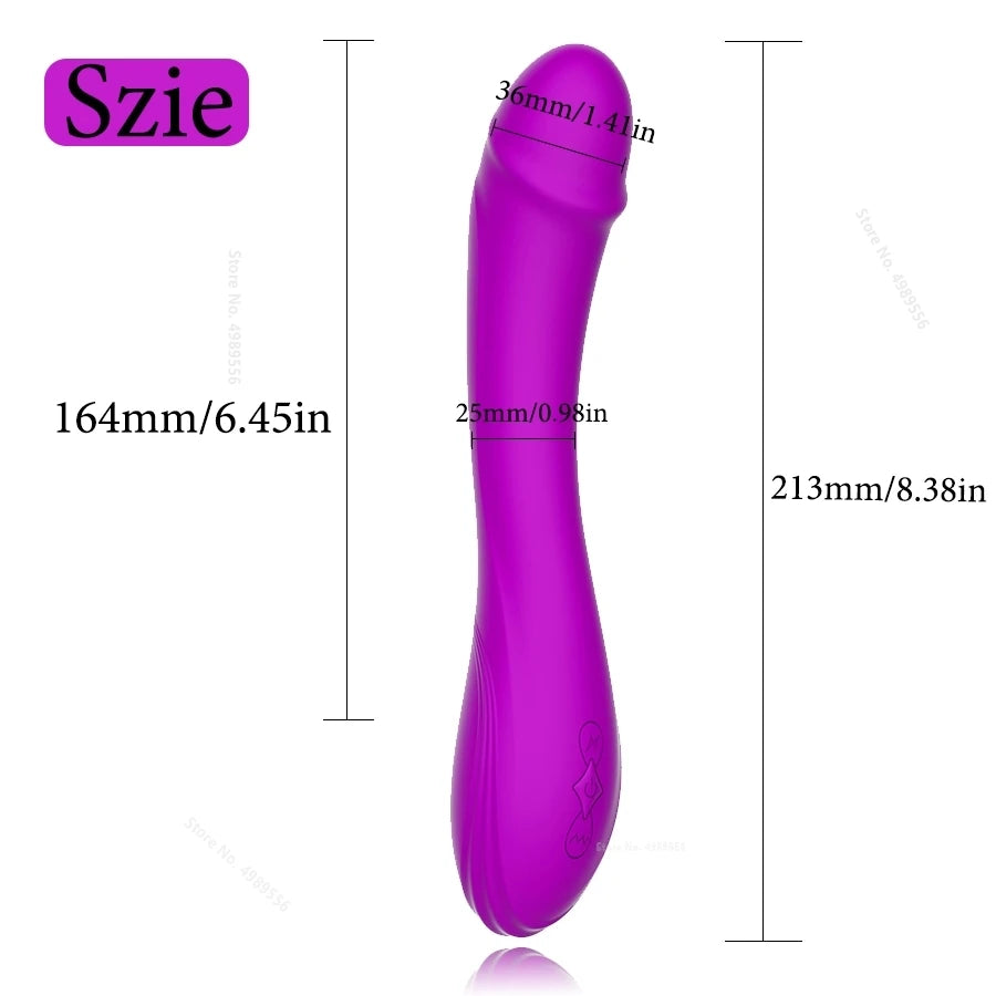 Dildo with Vibrator – Intense Pleasure Toy for Clitoral and G-Spot Stimulation - SizzleFox