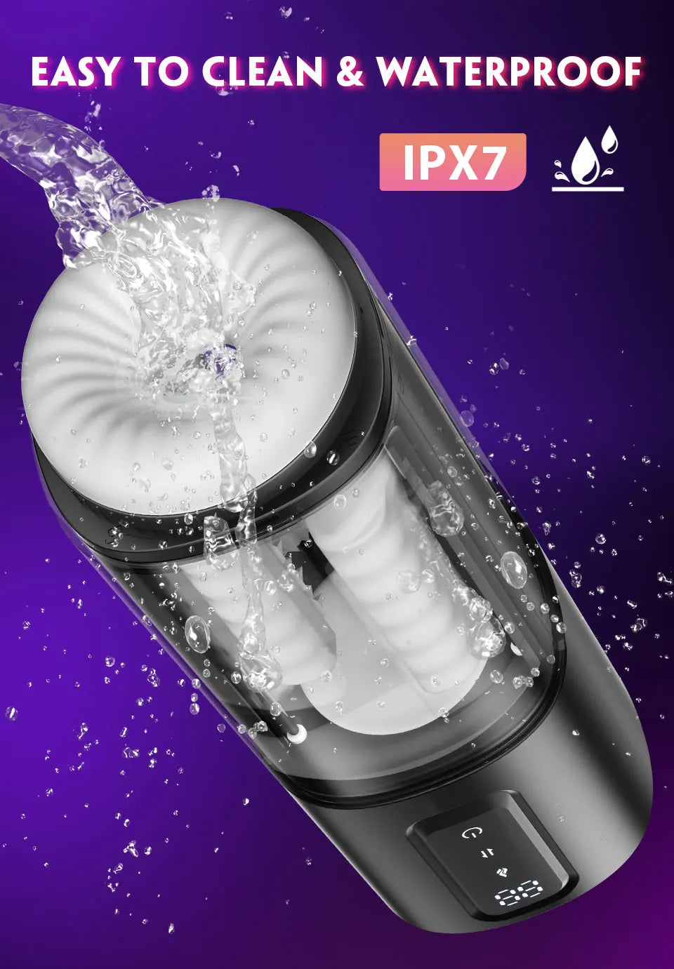 PleasureMax Pro – Automatic Male Masturbator with 7 Vibrating & Rubbing Modes, Hands-Free - SizzleFox