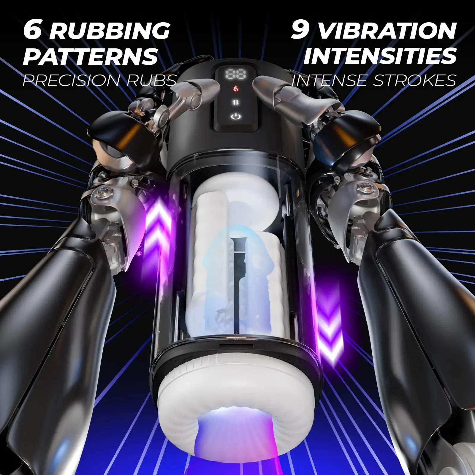 PleasureMax Pro – Automatic Male Masturbator with 7 Vibrating & Rubbing Modes, Hands-Free - SizzleFox