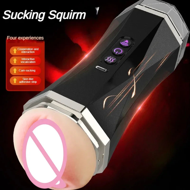 PureThrust – Sucking & Vibrating Blowjob Toy with Realistic Vagina for Men