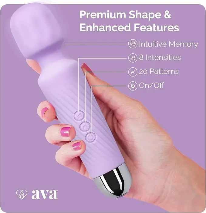 Ava Vibrator Wand –  Stimulator with 20 Pleasure Patterns - SizzleFox