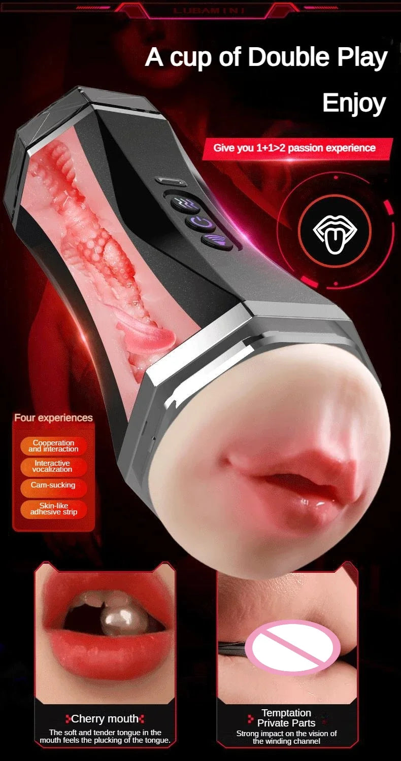 PureThrust – Sucking & Vibrating Blowjob Toy with Realistic Vagina for Men