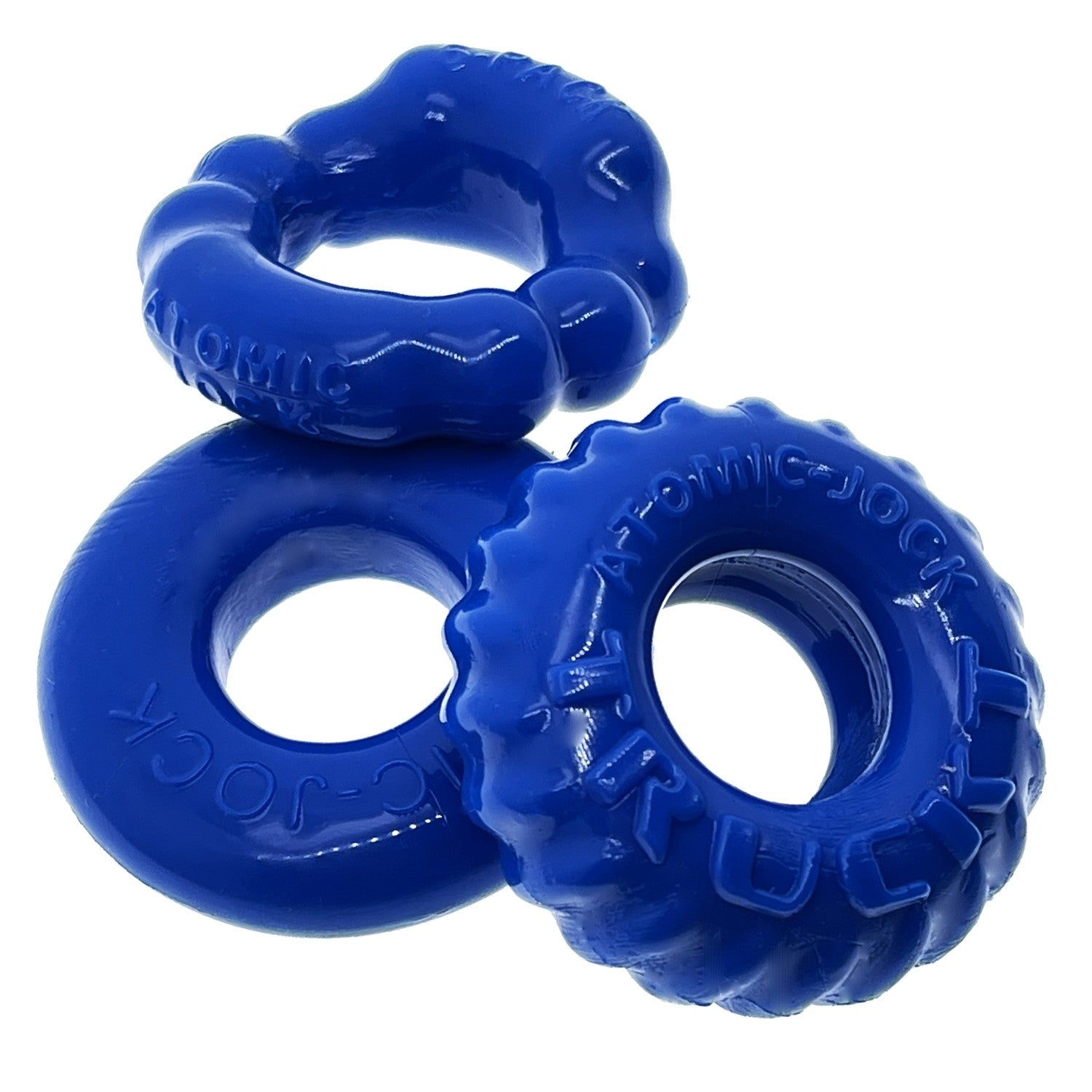 Oxballs BONEMAKER 3-pack boner cockring kit - POOL BLUE