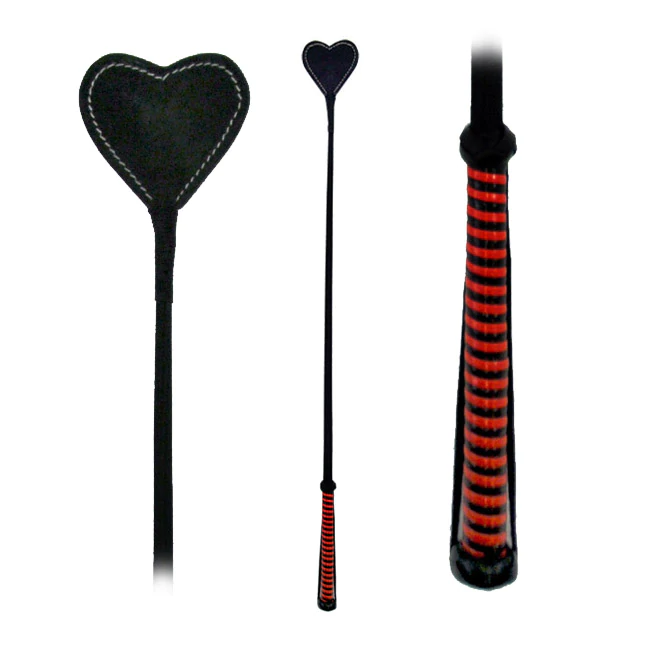 Riding Crop Heart Shaped Vegan Friendly Red