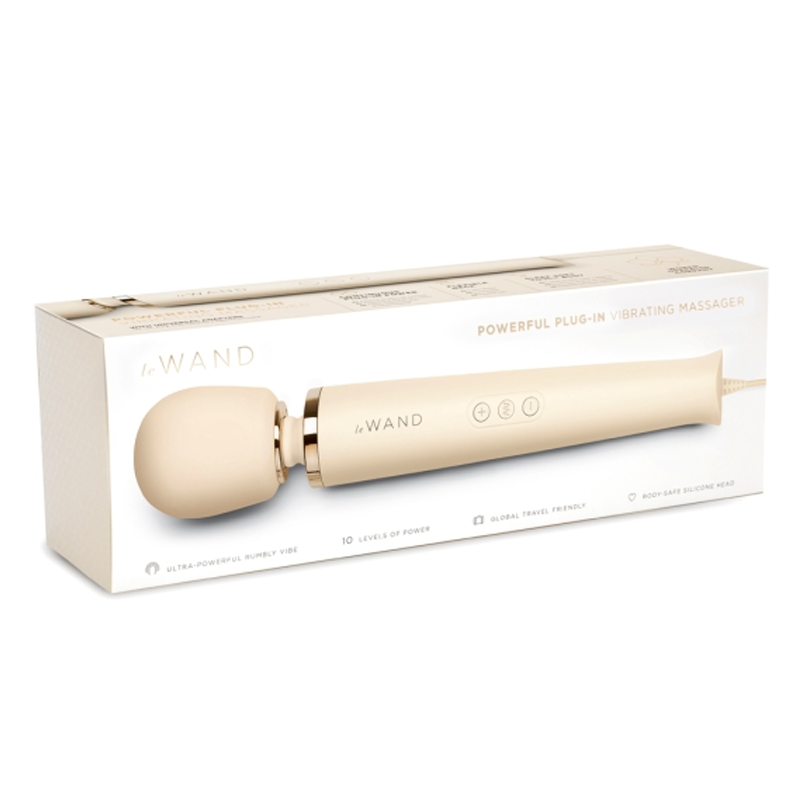 Plug-In Vibrating Massager - Cream