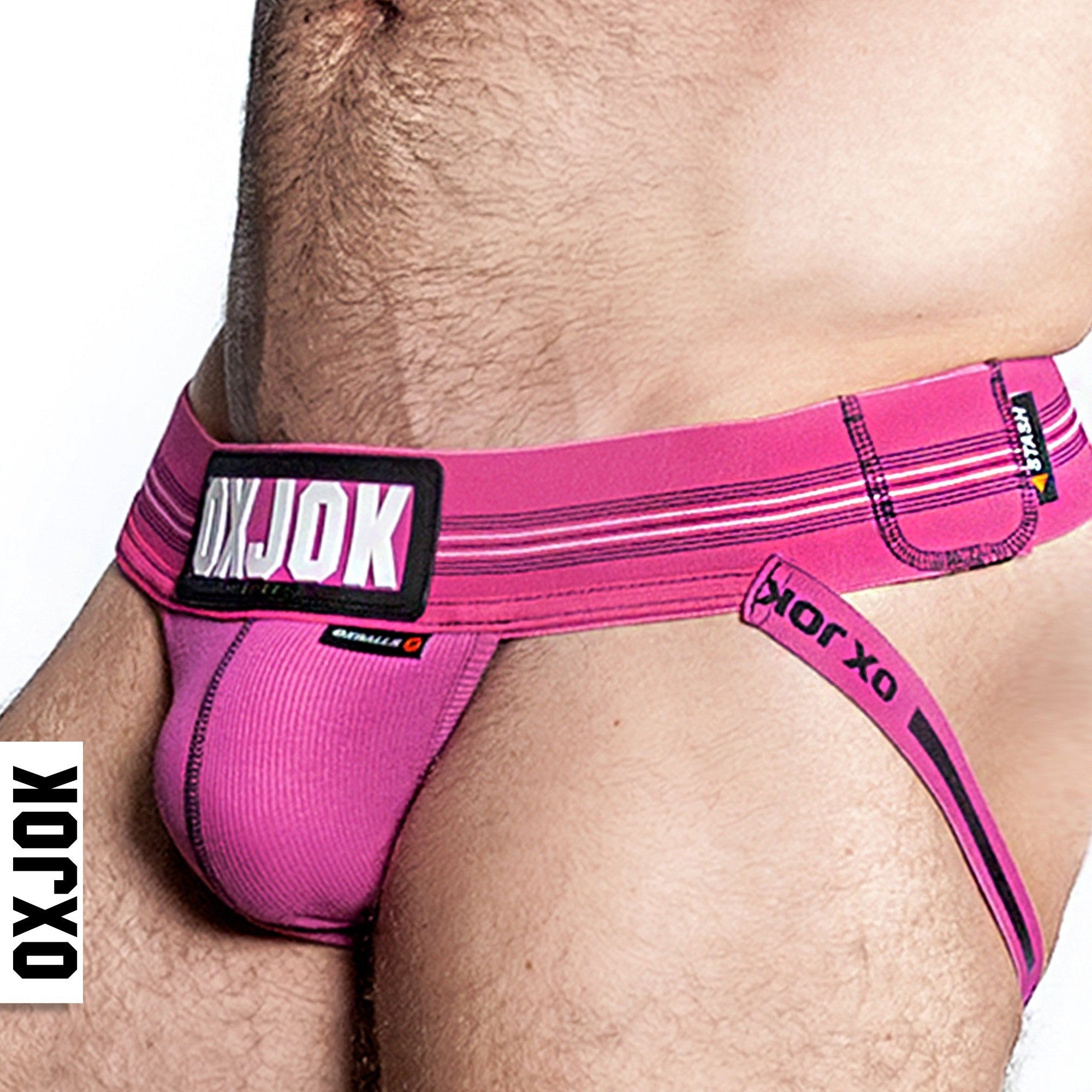 SLINGJOCK, upthrust slider-strap jock, PINK SKY, LARGE