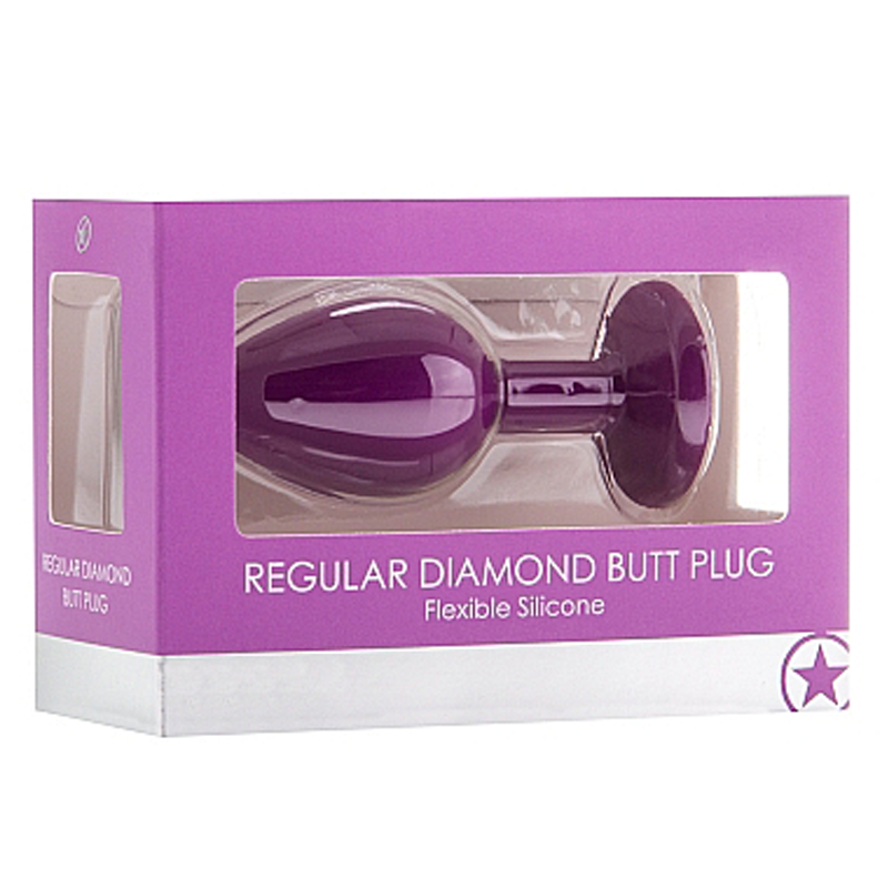 Diamond Butt Plug Regular Purple